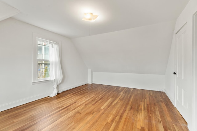 104R Homes Ave, Boston, MA 02123 - bonus room featuring lofted ceiling, light wood-style flooring, and baseboards