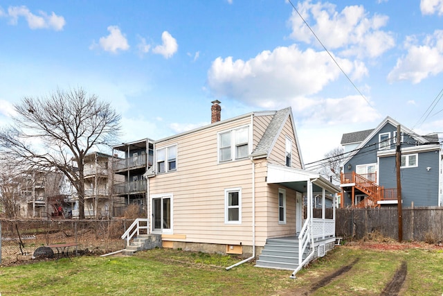 104R Homes Ave, Boston, MA 02123 - rear view of property featuring a chimney