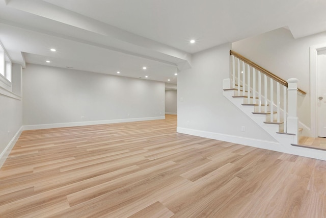 interior space with light wood-type flooring