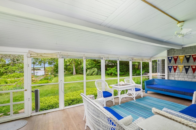 250 Scraggy Neck Rd, Cataumet, MA 02534 - sunroom / solarium with ceiling fan