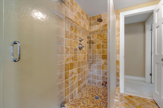 194 John Joseph Rd, Harwich, MA 02645 - bathroom featuring a stall shower and tile patterned floors