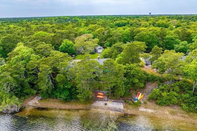 194 John Joseph Rd, Harwich, MA 02645 - aerial view of property's location with a heavily wooded area and a large body of water