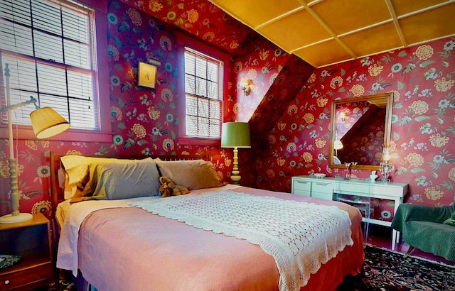 3 Fishburn Ct Unit U2, Provincetown, MA 02657 - bedroom with wallpapered walls