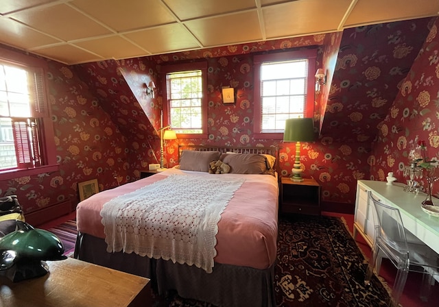 3 Fishburn Ct Unit U2, Provincetown, MA 02657 - bedroom with wallpapered walls