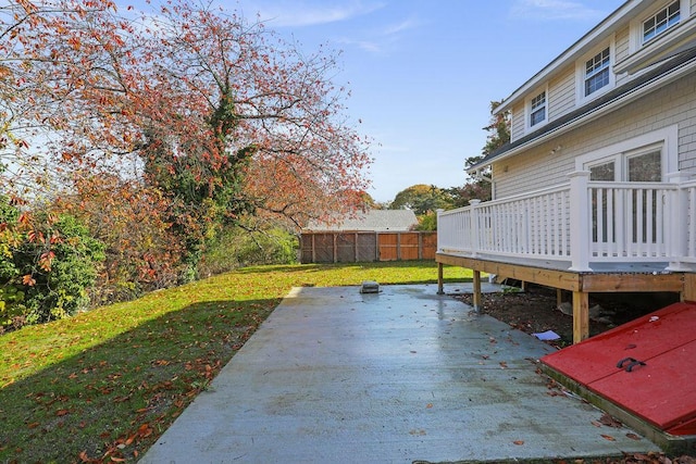 view of patio / terrace featuring a deck