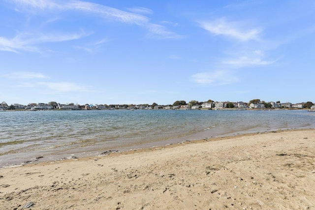 property view of water with a beach view