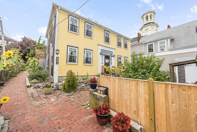 view of front of property with a patio