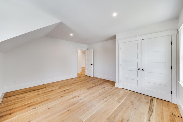 213 N Falmouth Hwy Unit 5A, North Falmouth, MA 02556 - bonus room with vaulted ceiling, light wood finished floors, baseboards, and recessed lighting