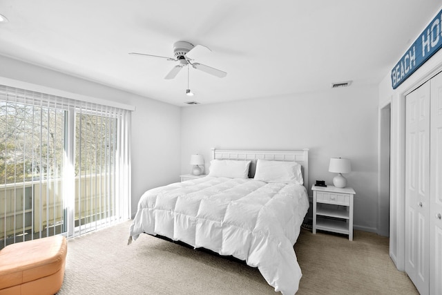 39 Fox Run Ln, East Falmouth, MA 02536 - carpeted bedroom featuring a closet and ceiling fan