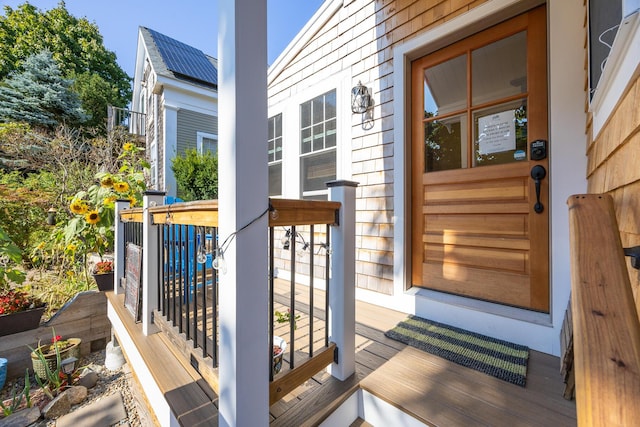 view of doorway to property