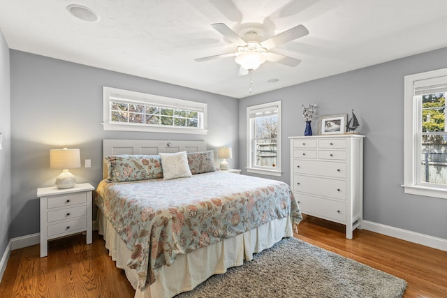 31 Seatucket Rd, East Falmouth, MA 02536 - bedroom featuring baseboards, ceiling fan, and wood finished floors