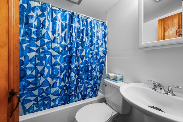 75 Swan Lake Rd, West Yarmouth, MA 02673 - bathroom with a sink, toilet, and shower / tub combo