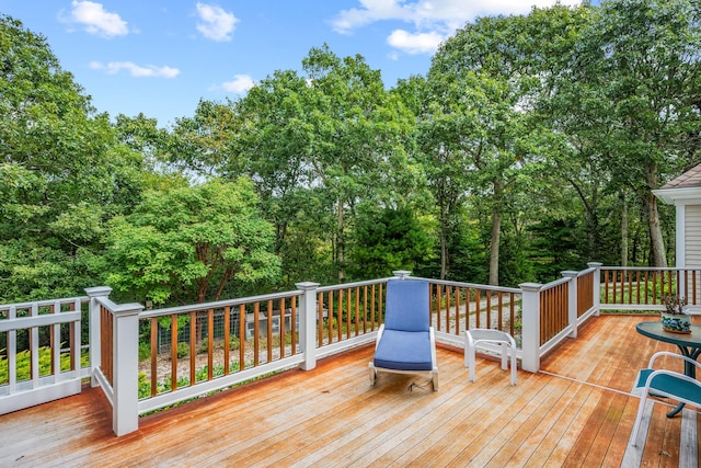 view of wooden terrace