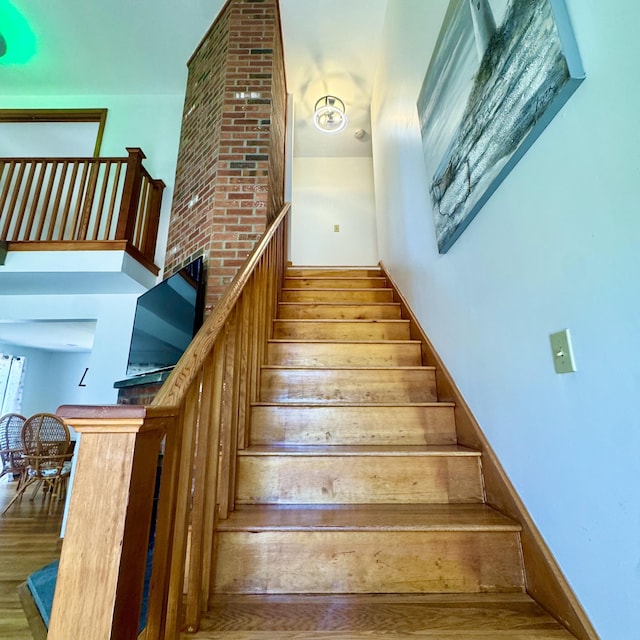 29 Lumberjack Trl, West Yarmouth, MA 02673 - stairway featuring wood finished floors