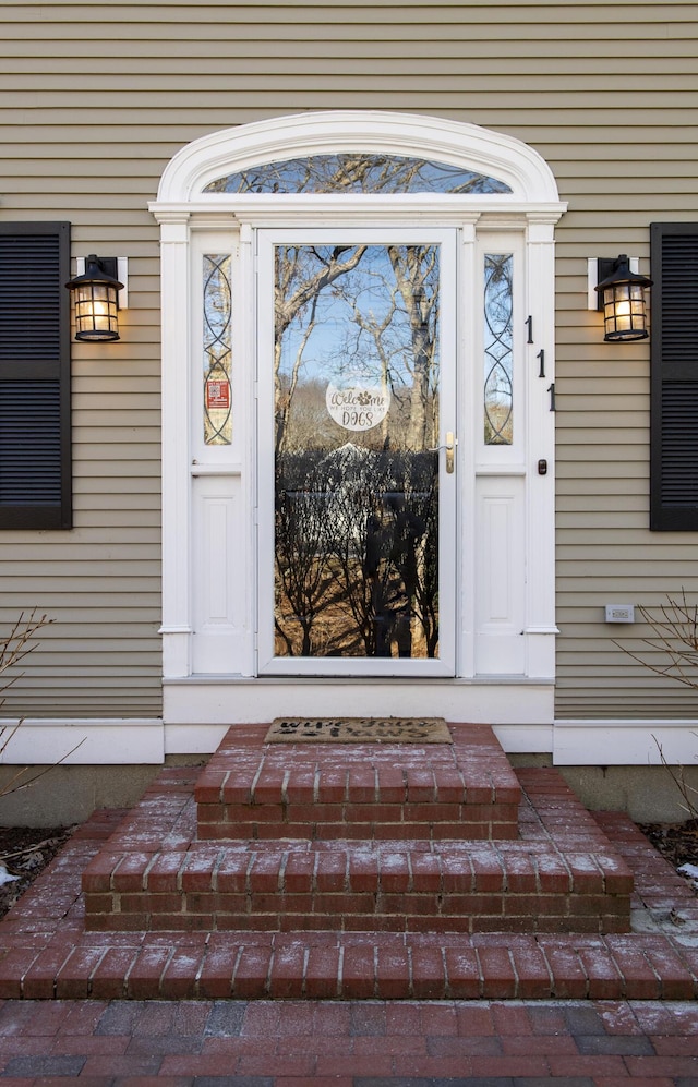 view of doorway to property