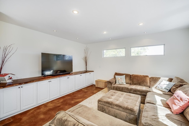 10 Westerly Dr, Bourne, MA 02532 - living area featuring recessed lighting and dark carpet
