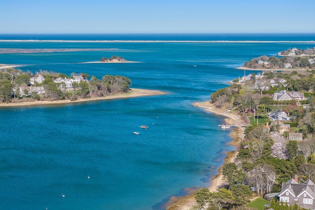 104 Seapine Rd, North Chatham, MA 02650 - aerial view of property's location featuring a large body of water