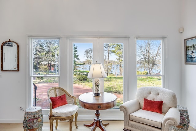 104 Seapine Rd, North Chatham, MA 02650 - sitting room featuring plenty of natural light, wood finished floors, and baseboards