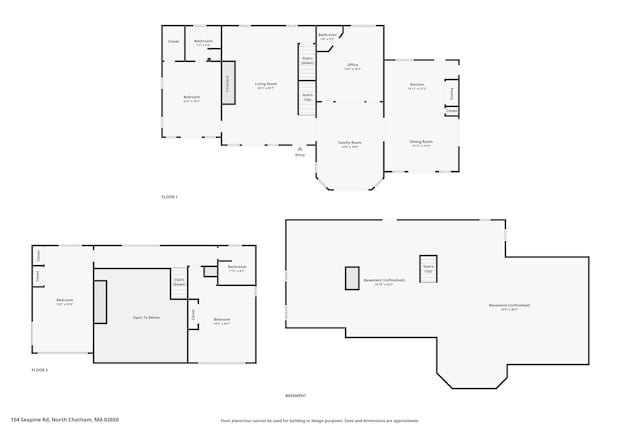 104 Seapine Rd, North Chatham, MA 02650 - room layout