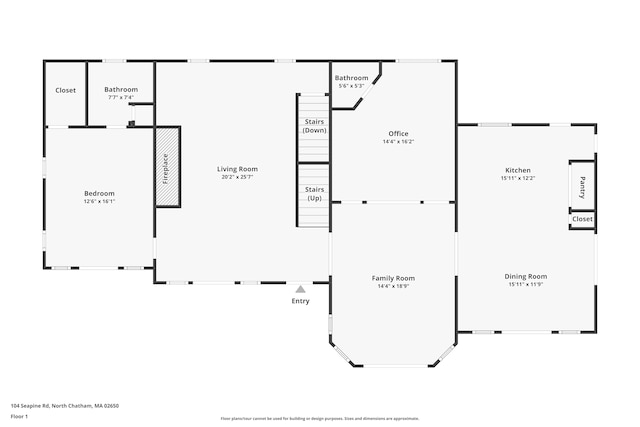 104 Seapine Rd, North Chatham, MA 02650 - property floor plan
