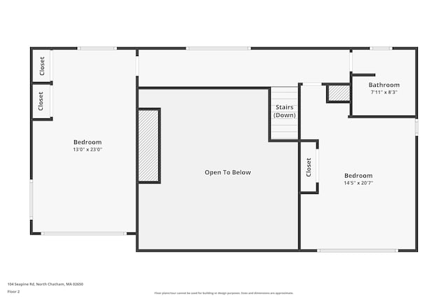 104 Seapine Rd, North Chatham, MA 02650 - floor plan / room layout
