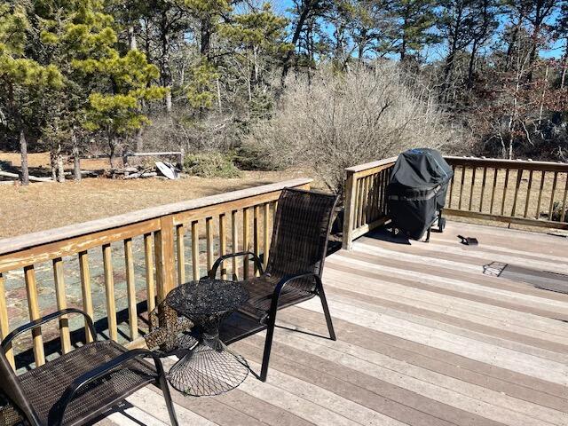 deck with area for grilling