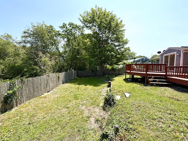 12 Amelia Way S, Yarmouth, MA 02664 - fenced backyard with a deck
