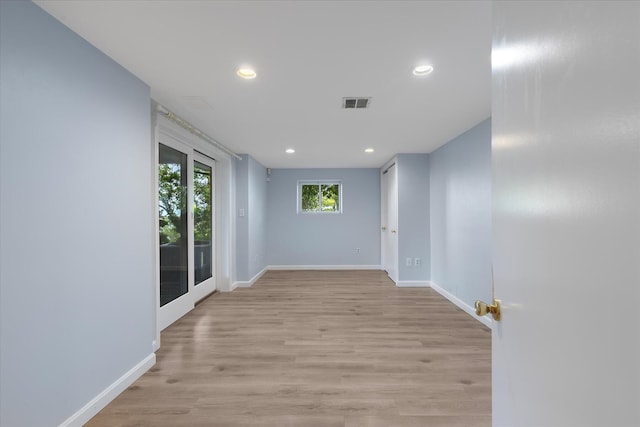 174 Waterway, Mashpee, MA 02649 - empty room with baseboards, recessed lighting, and light wood-style flooring