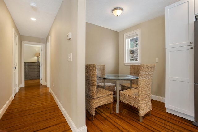 9 Country Ln, Dennis Port, MA 02639 - dining area with dark wood-style floors, baseboards, and recessed lighting