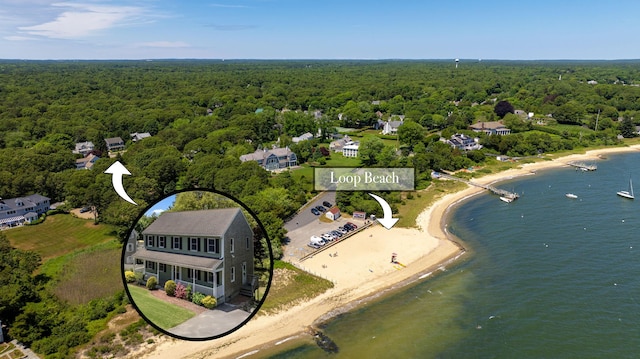1311 Main St, Cotuit, MA 02635 - bird's eye view of a forest and a nearby body of water
