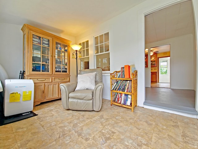 15 Fir St, Wareham, MA 02571 - living area featuring a ceiling fan