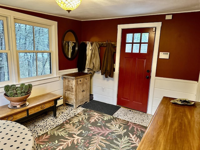 53 Highland Rd, North Truro, MA 02652 - foyer entrance with wainscoting and crown molding