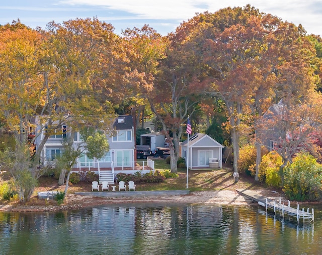 122 Point Of Pines Ave, Centerville, MA 02632 - water view with a dock