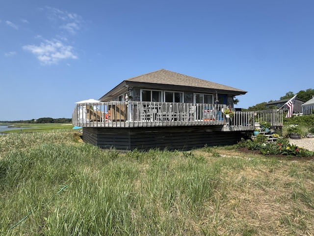 20 Beach Rd, Eastham, MA 02642 - back of house with a wooden deck