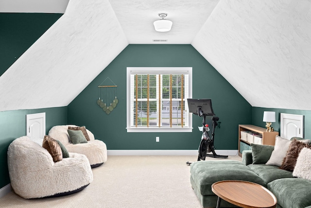 5 Bosuns Ln, Bourne, MA 02532 - carpeted living room featuring baseboards and vaulted ceiling