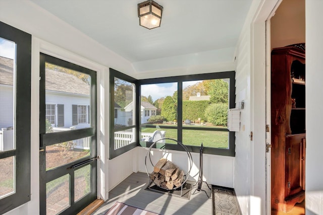 sunroom with plenty of natural light