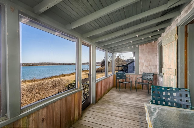 150 Old State Hwy Unit 4, Eastham, MA 02642 - wooden deck featuring a water view
