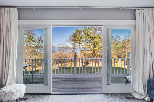 doorway to outside with plenty of natural light