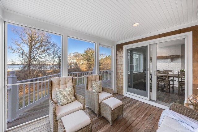 view of sunroom