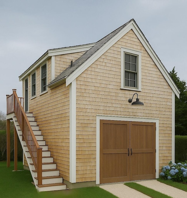 8 Sconset Ave, Nantucket, MA 02554 - view of outdoor structure featuring stairs