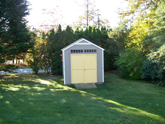 view of shed