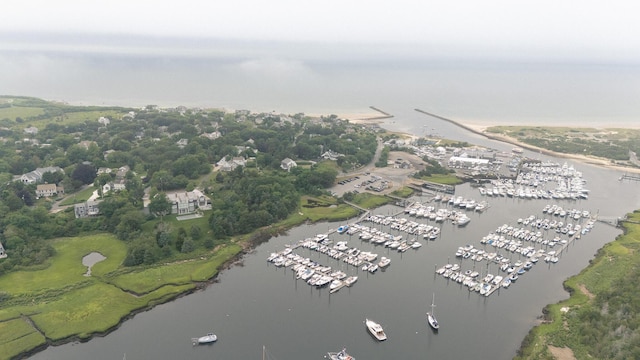 10 Briarfield Rd, South Dennis, MA 02660 - aerial overview of property's location with numerous boat docks and a nearby body of water