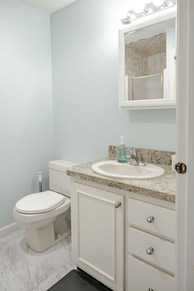 68 Harlow Rd, Sandwich, MA 02563 - bathroom with vanity and marble finish floors