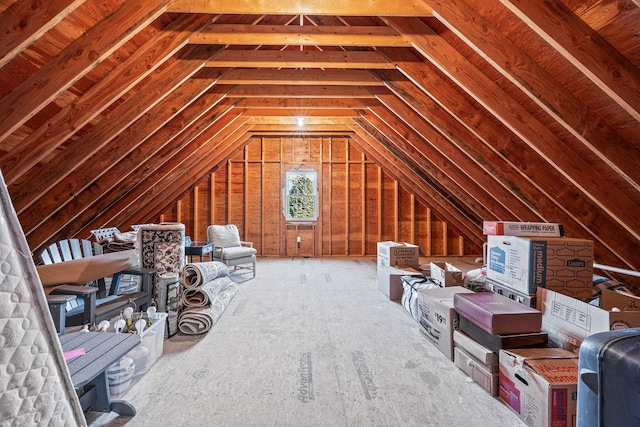 view of attic