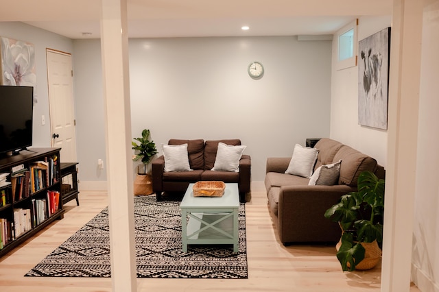 208 Irenes Way, Tisbury, MA 02568 - living area with light wood-style floors and recessed lighting