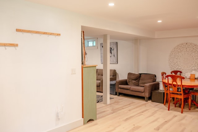 208 Irenes Way, Tisbury, MA 02568 - living room featuring light wood finished floors and recessed lighting