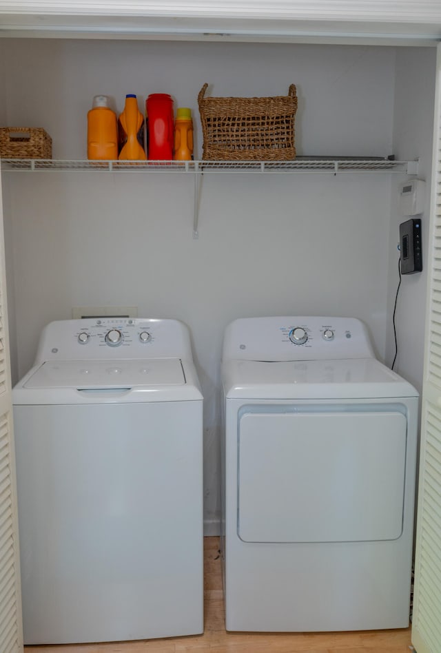 208 Irenes Way, Tisbury, MA 02568 - laundry room featuring independent washer and dryer and light wood-type flooring