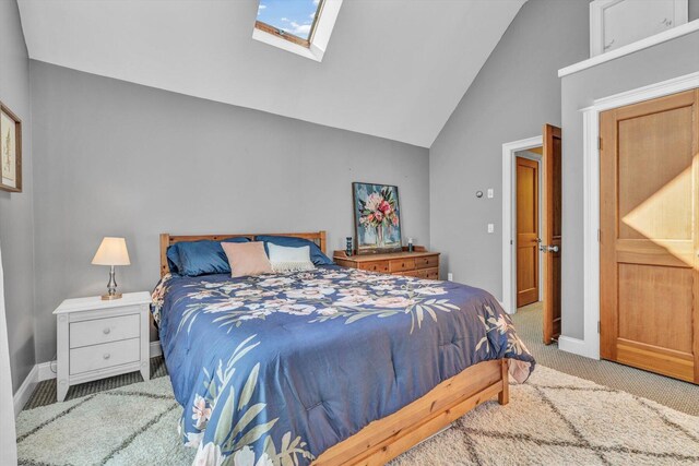 13 Try Works Rd, Truro, MA 02666 - carpeted bedroom with a skylight and high vaulted ceiling