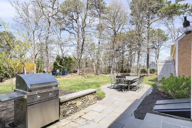 331 Riverview Dr, Chatham, MA 02633 - view of patio with a grill and outdoor dining space