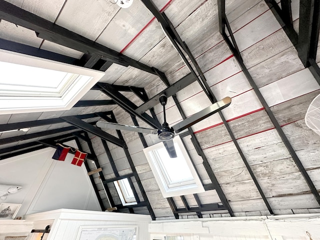 details with wood ceiling and beamed ceiling